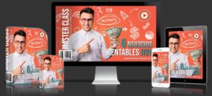 Material promocional MasterClass sobre negocios rentables.