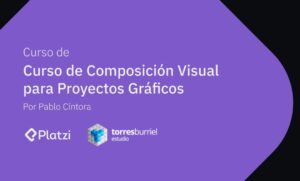 Cartel promocional curso composición visual.