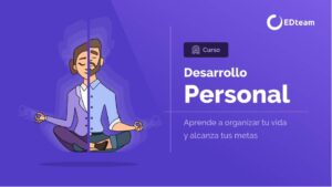 Hombre meditando, anuncio curso Desarrollo Personal EDteam.