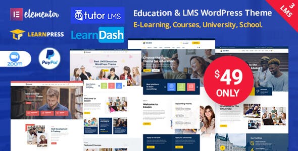 Tema WordPress para educación y cursos en línea.