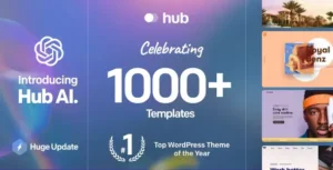 Celebración de Hub Ai con más de 1000 plantillas.