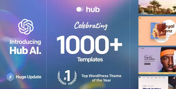 Celebración de Hub Ai con más de 1000 plantillas.