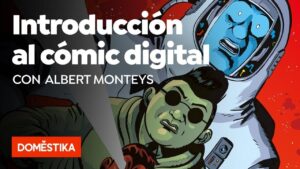 Cómic digital, astronauta y monstruo, curso Domestika.
