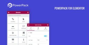 Interfaz de PowerPack para Elementor en uso.