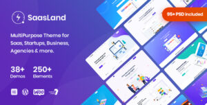 Plantilla versátil SaasLand para empresas y startups.