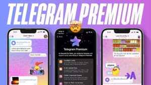 Promoción de Telegram Premium en móviles.