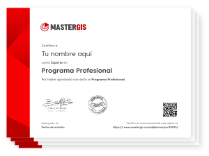 Certificado de experto otorgado por MASTERGIS.