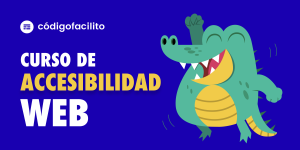 Curso accesibilidad web con cocodrilo animado