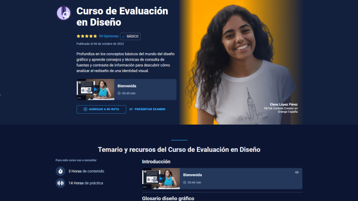 Curso online de evaluación en diseño.